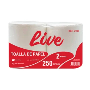 Toalla de Papel 2X250 mts, Live