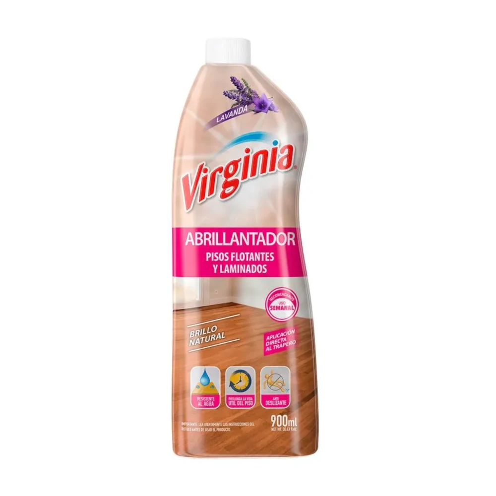Abrillantador Piso Flotante Lavanda 900 ml, Virginia