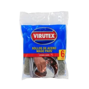 Esponja de Acero Mago Pad sin Jabón 6 un, Virutex