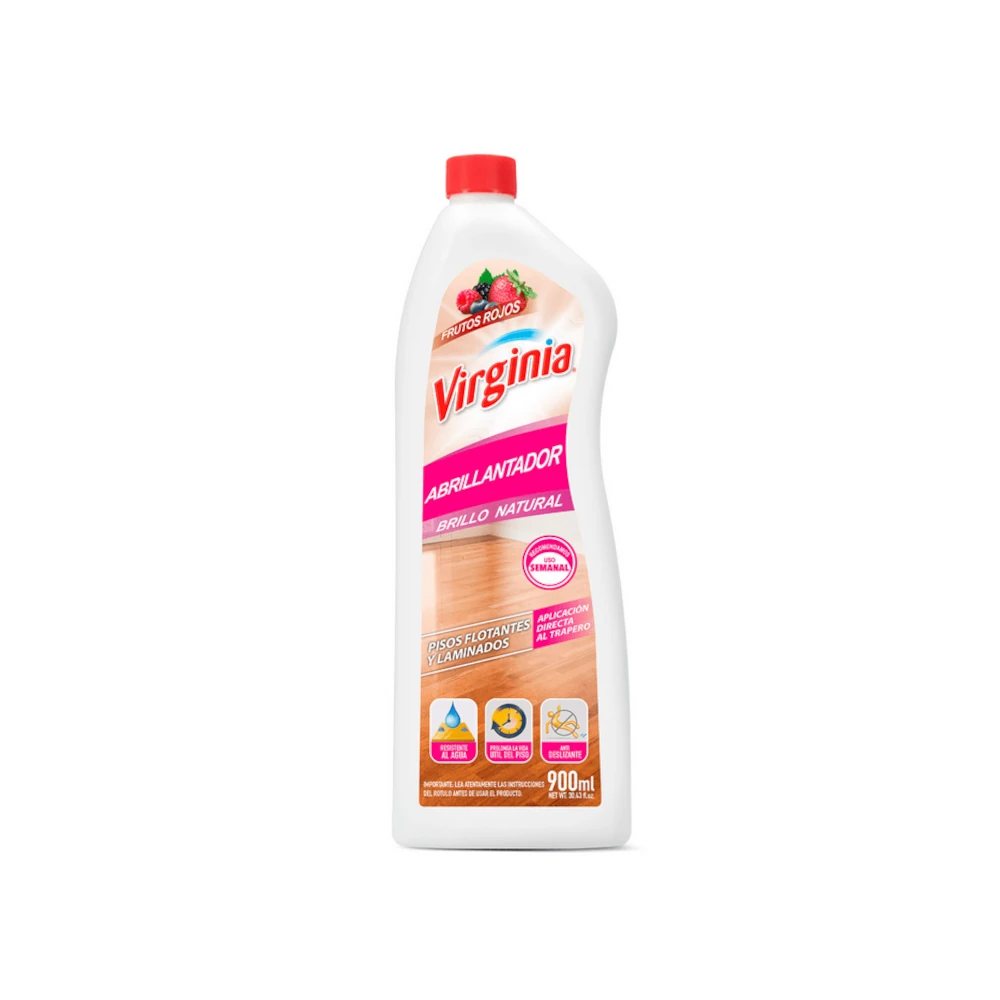 Abrillantador Piso Flotante Frutos Rojos 900 ml, Virginia