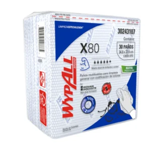 Paño Industrial X80 Plus Azul 30 un, Wypall