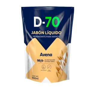 Jabón Líquido Higienizante D-70 Avena 900 ml, Igenix