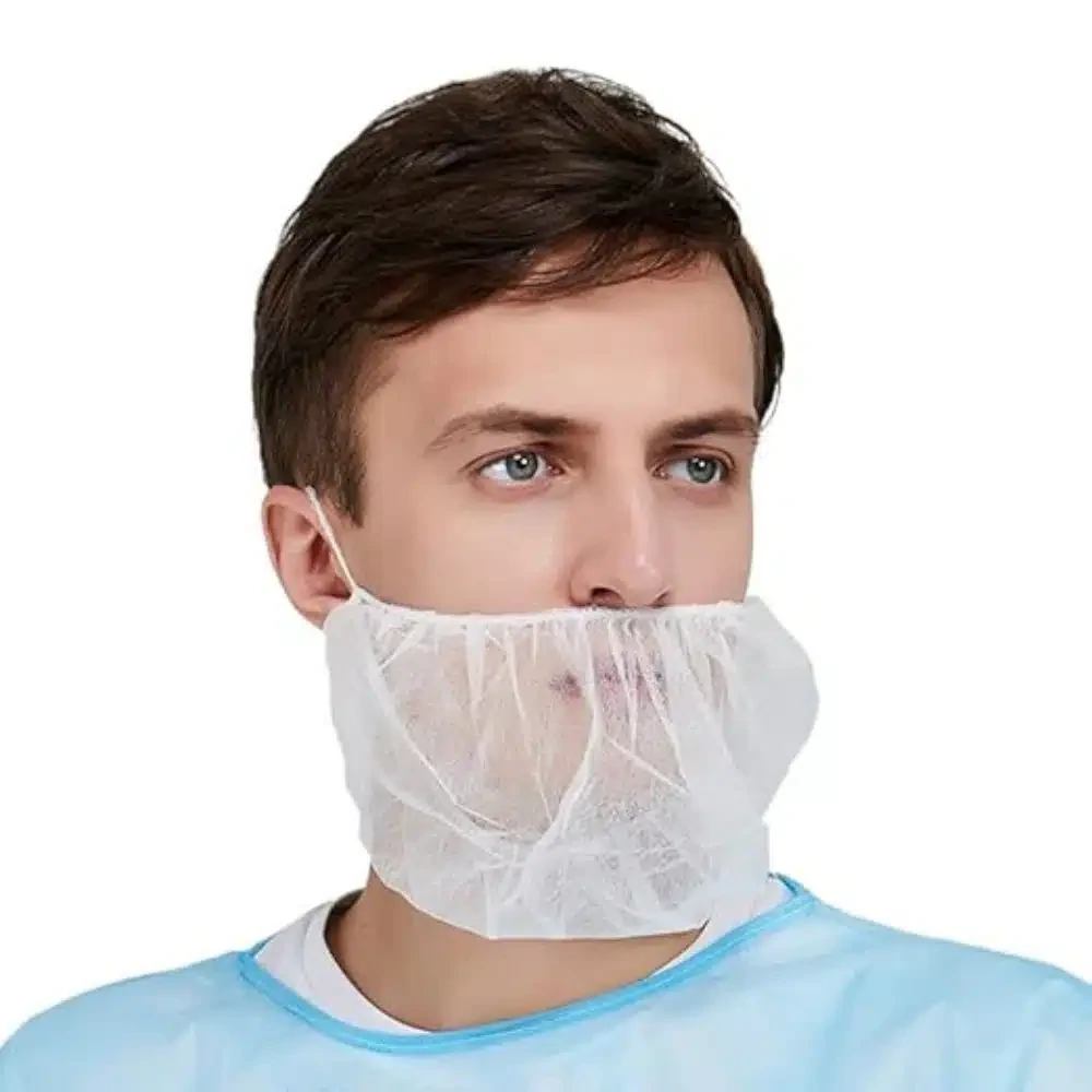 Cubre Barba Desechable Blanco 100 un , Cleancarrier