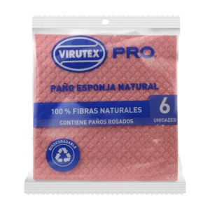 Paño Esponja Rosado 6 un, Virutex