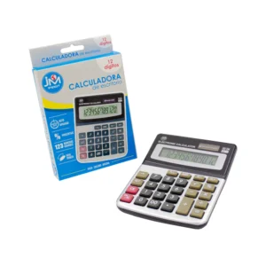 Calculadora de Escritorio 12 Dígitos Dual Power, JM Import