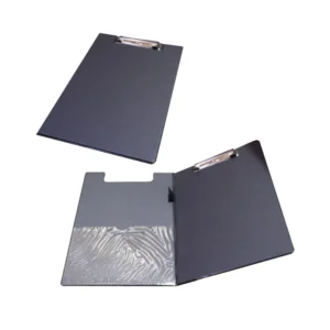 Carpeta Negra con Apretador, Tamaño Oficio, JM Import