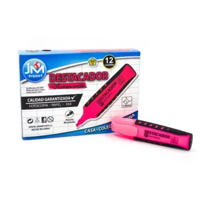 Destacador con Grip Rosado, 01 un, JM Import