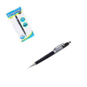 Porta Mina 0.7 Negro con Clip y Punta de Metal, 01 unidad, JM Import