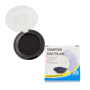 Tampón Dactilar Circular Negro, JM Import